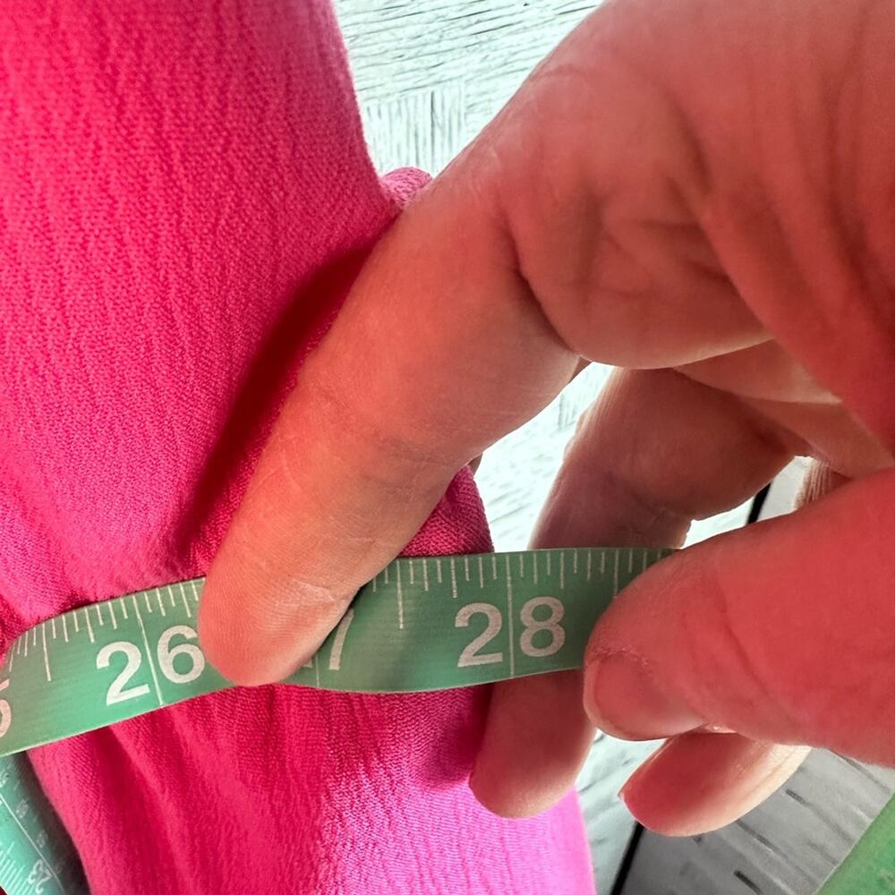 Torrid v-neck Hi Low Waist Tunic dress pocket spring hot pink coquette plus size - Picture 13 of 15